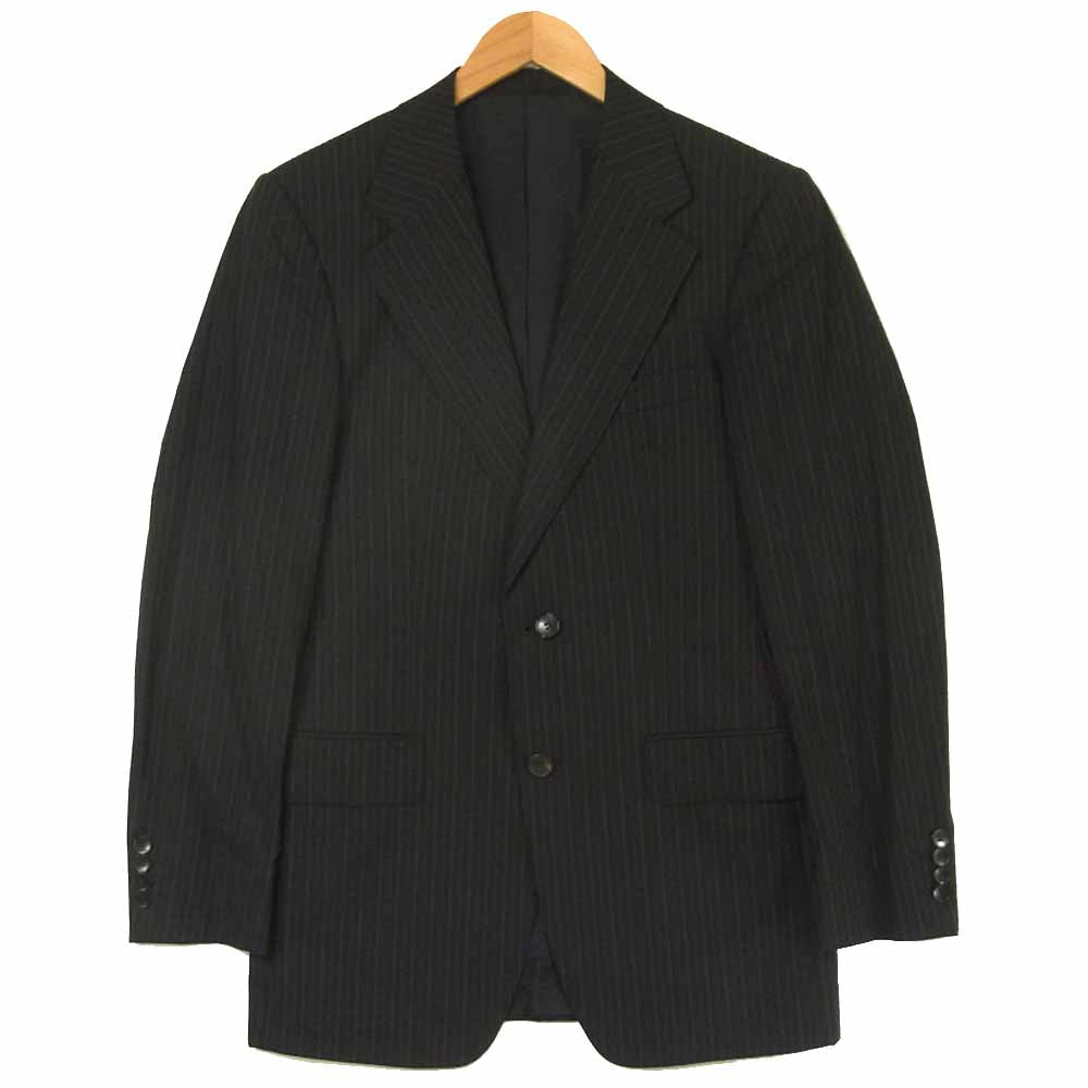 GUCCI グッチ 国内正規品 ストライプ セットアップ スーツ ジャケット パンツ スイス製 ブラック系 46【中古】