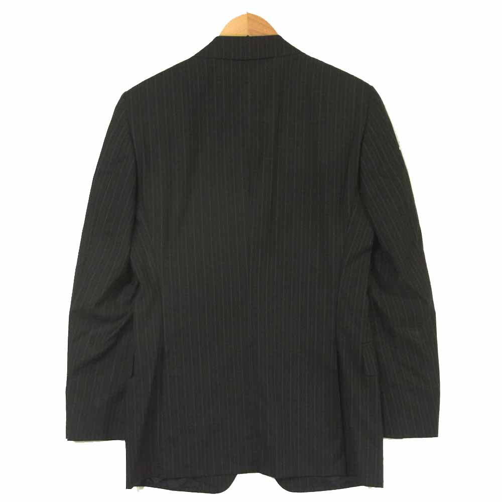 GUCCI グッチ 国内正規品 ストライプ セットアップ スーツ ジャケット パンツ スイス製 ブラック系 46【中古】