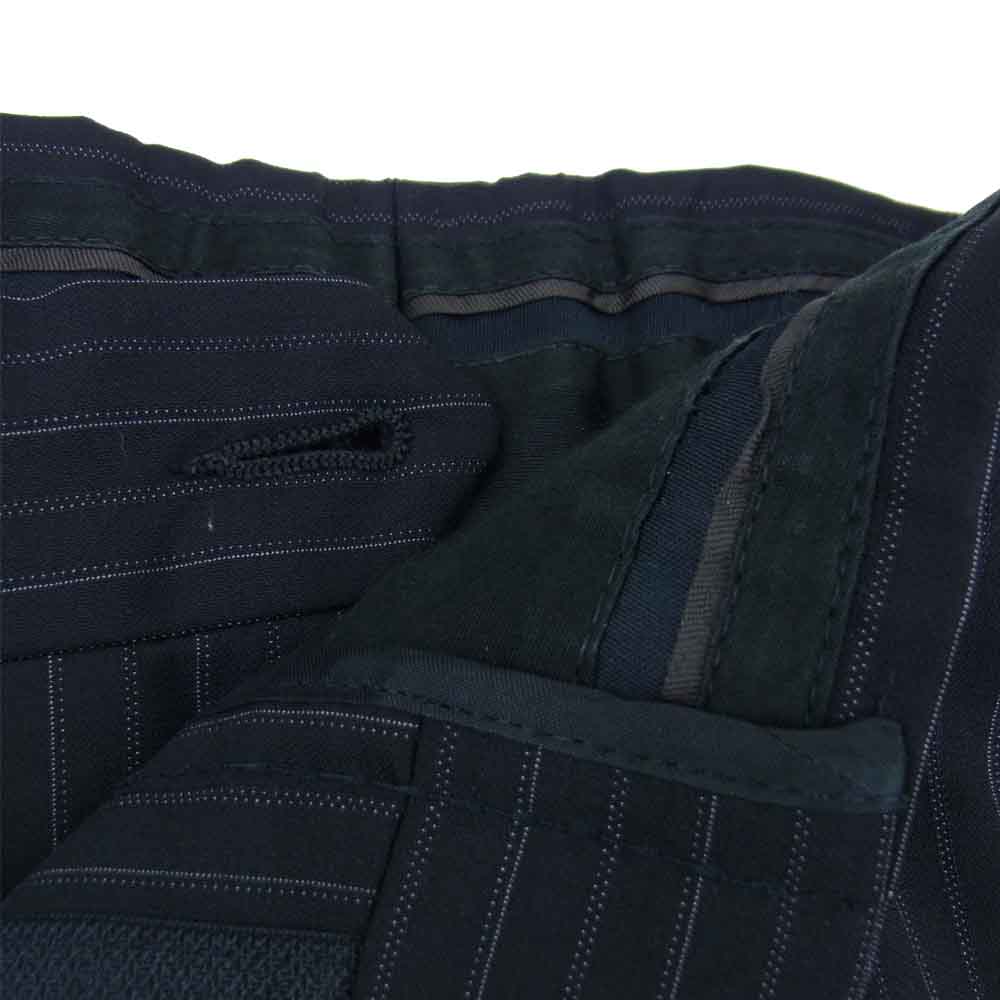 GUCCI グッチ 国内正規品 ストライプ セットアップ スーツ ジャケット パンツ スイス製 ブラック系 46【中古】