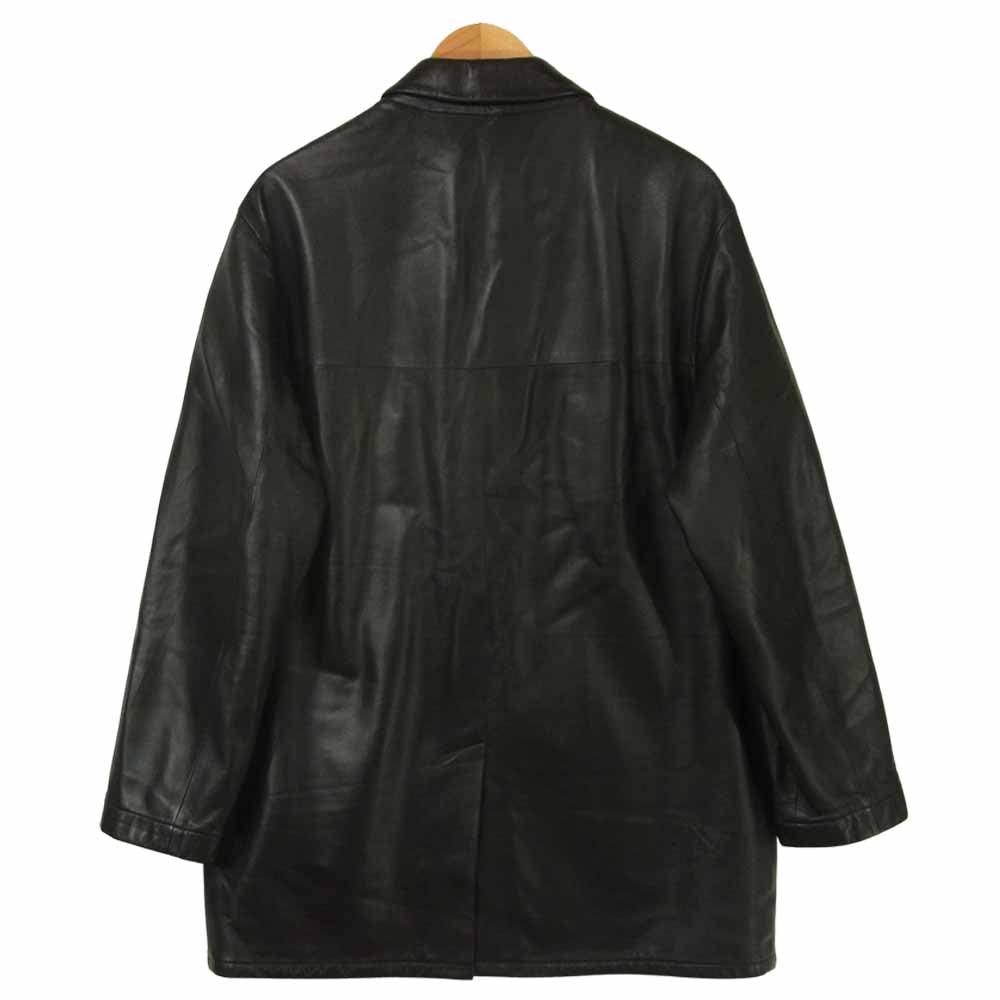 Salvatore Ferragamo サルヴァトーレフェラガモ 国内正規品 フェイクレザー コート ブラック系 48【中古】