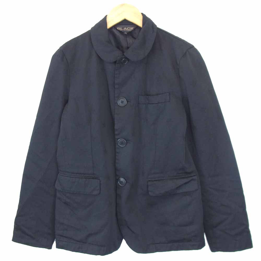 BLACK COMME des GARCONS ブラックコムデギャルソン ポリ縮絨 スター ジャケット ブラック系 M【中古】