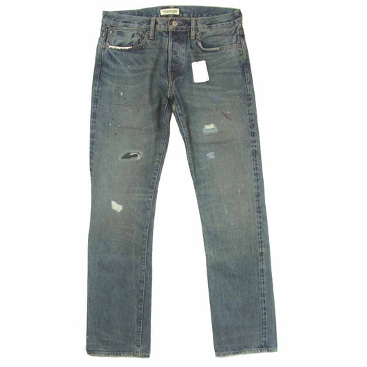 Ron Herman ロンハーマン セルビッチ 赤耳 リペア加工 デニム パンツ アメリカ製 インディゴブルー系 W30 L33【美品】【中古】