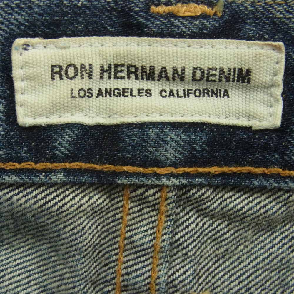Ron Herman ロンハーマン セルビッチ 赤耳 リペア加工 デニム パンツ アメリカ製 インディゴブルー系 W30 L33【美品】【中古】