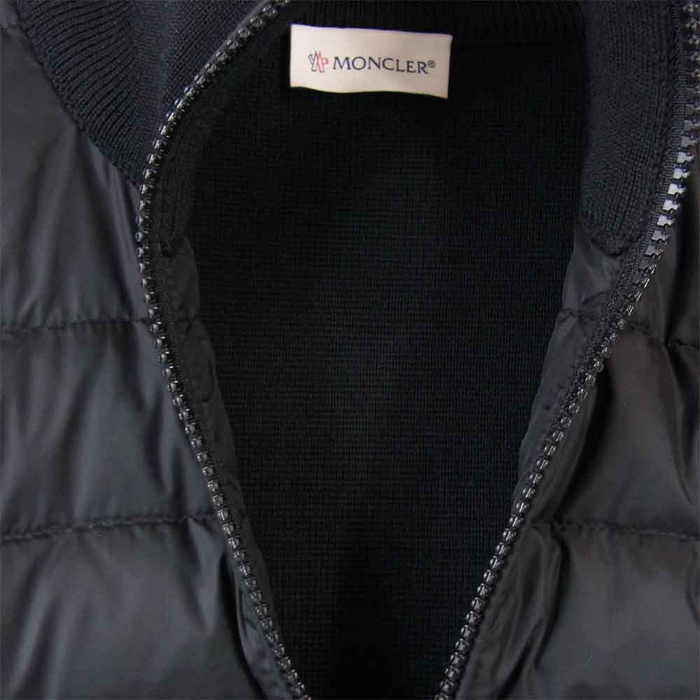 MONCLER モンクレール F20919B50700  maglione tricot ダウン カーディガン ジャケット ブラック系 M【中古】