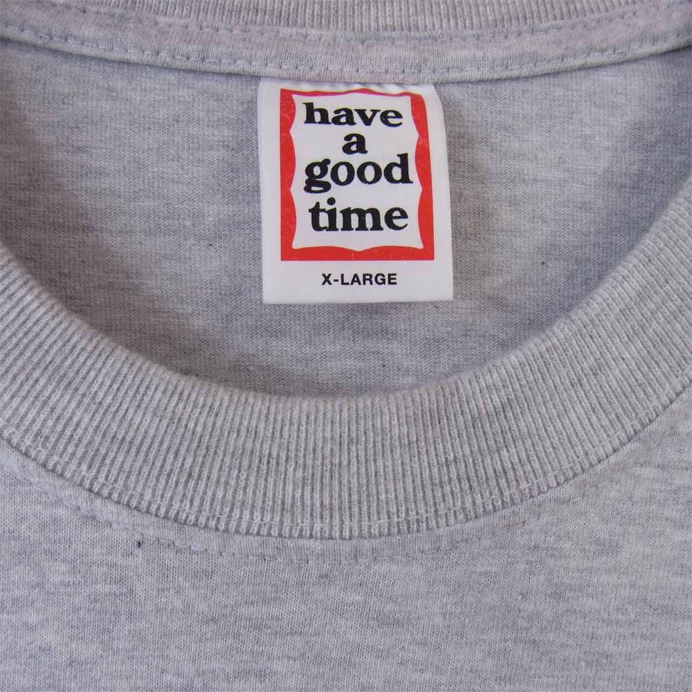 ハブアグッドタイム ロゴプリント 半袖 Tシャツ グレー系 XL【中古】