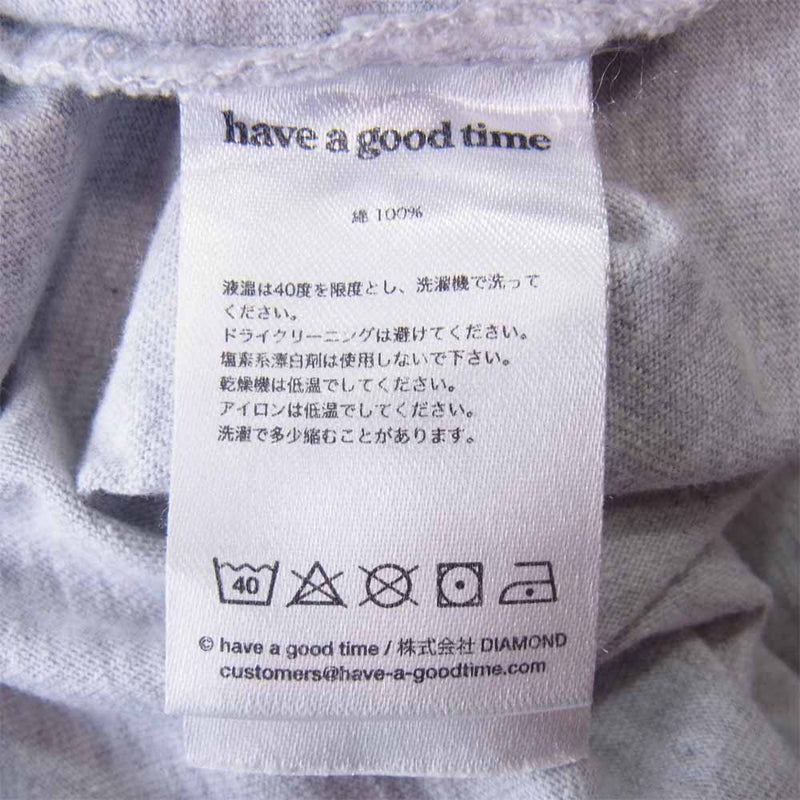 ハブアグッドタイム ロゴプリント 半袖 Tシャツ グレー系 XL【中古】