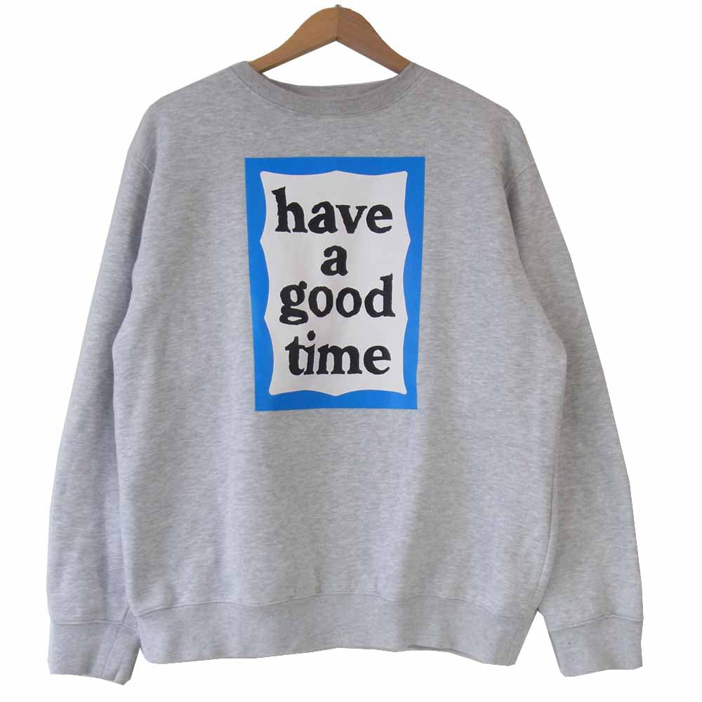 ハブアグッドタイム ロゴプリント スウェット グレー系 XL【中古】