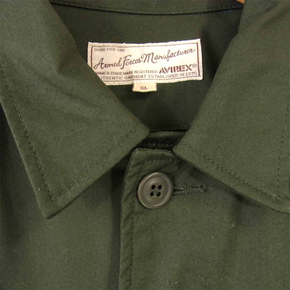AVIREX アヴィレックス 6195138 ウインドガード M-43 カスタム シャツ CUSTOM SHIRT カーキ系 XL【中古】