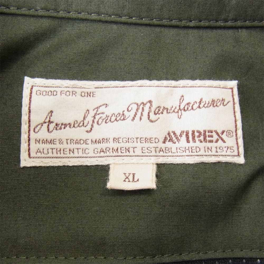 AVIREX アヴィレックス 6195138 ウインドガード M-43 カスタム シャツ CUSTOM SHIRT カーキ系 XL【中古】