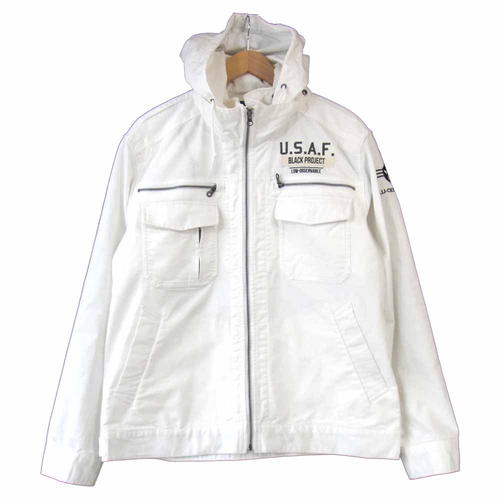 AVIREX アヴィレックス 6102148 ストレッチ シンプル ミリタリー ジャケット STRECH SIMPLE MILITARY JACKET ホワイト系 XL【中古】