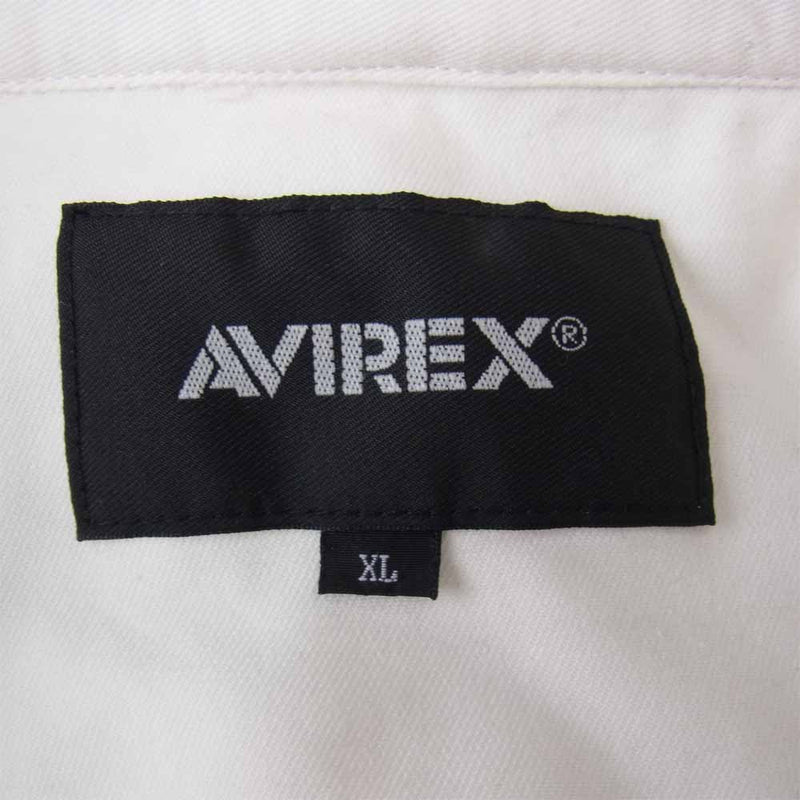 AVIREX アヴィレックス 6102148 ストレッチ シンプル ミリタリー ジャケット STRECH SIMPLE MILITARY JACKET ホワイト系 XL【中古】