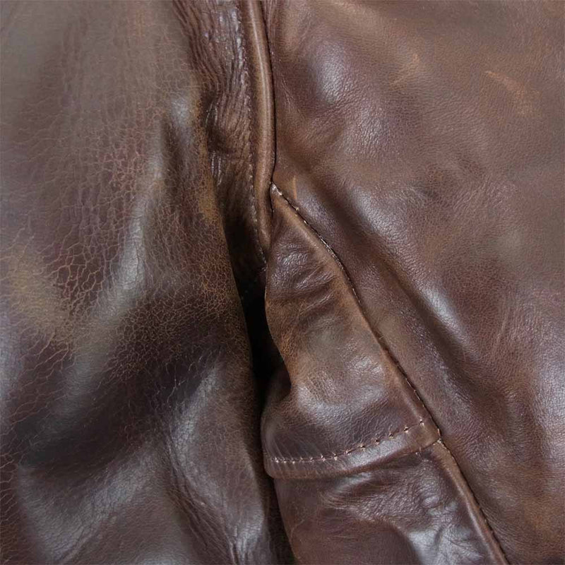 AERO LEATHER エアロレザー HERCULES ヘラクレス レザー ジャケット ブラウン系 40【中古】