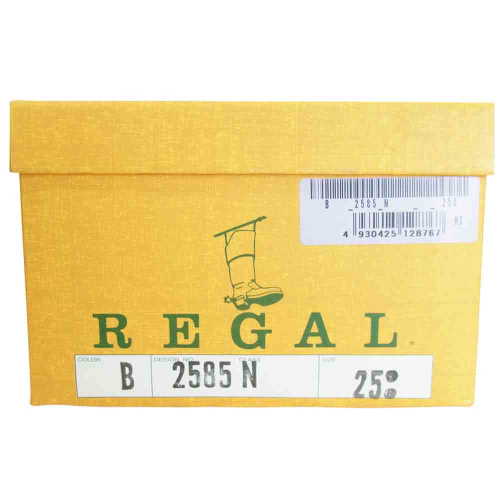 REGAL リーガル 2585N ウイングチップ ビジネス シューズ ブラック系 25EE【新古品】【未使用】【中古】
