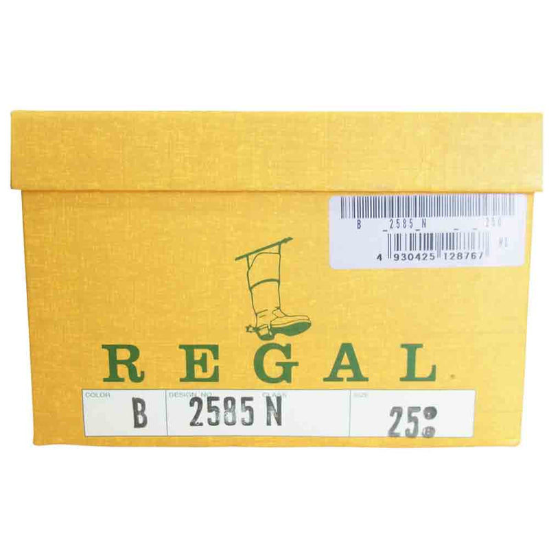 REGAL リーガル 2585N ウイングチップ ビジネス シューズ ブラック系 25EE【新古品】【未使用】【中古】