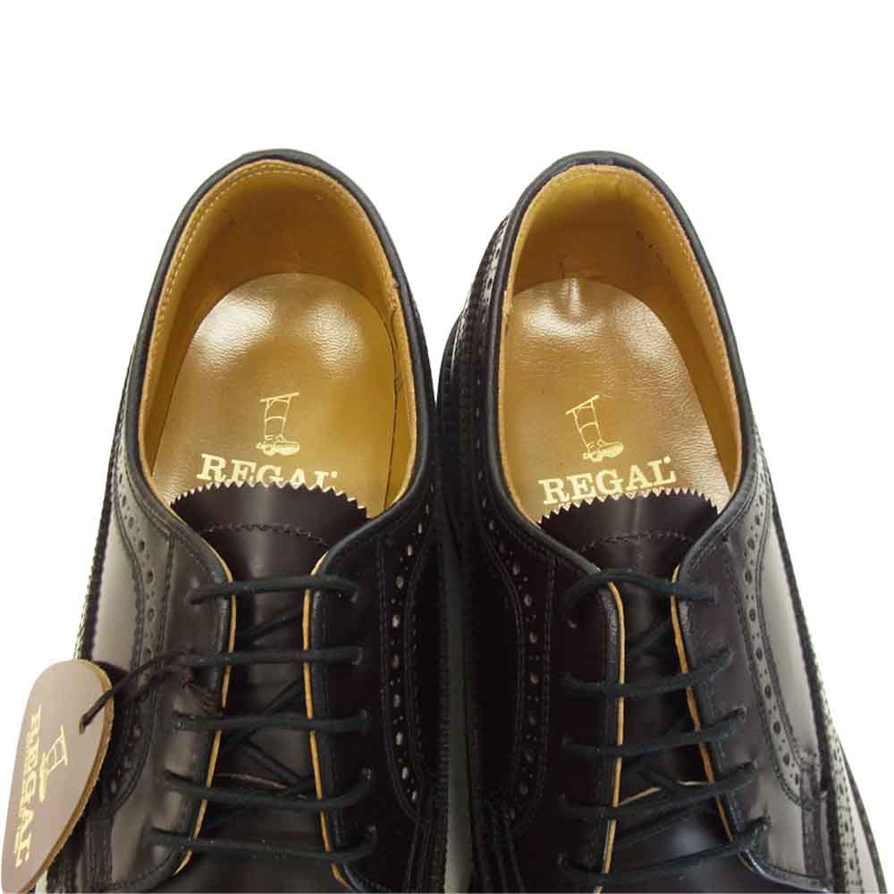 REGAL リーガル 2589N ウイングチップ ビジネス シューズ ダークブラウン系 25EE【新古品】【未使用】【中古】
