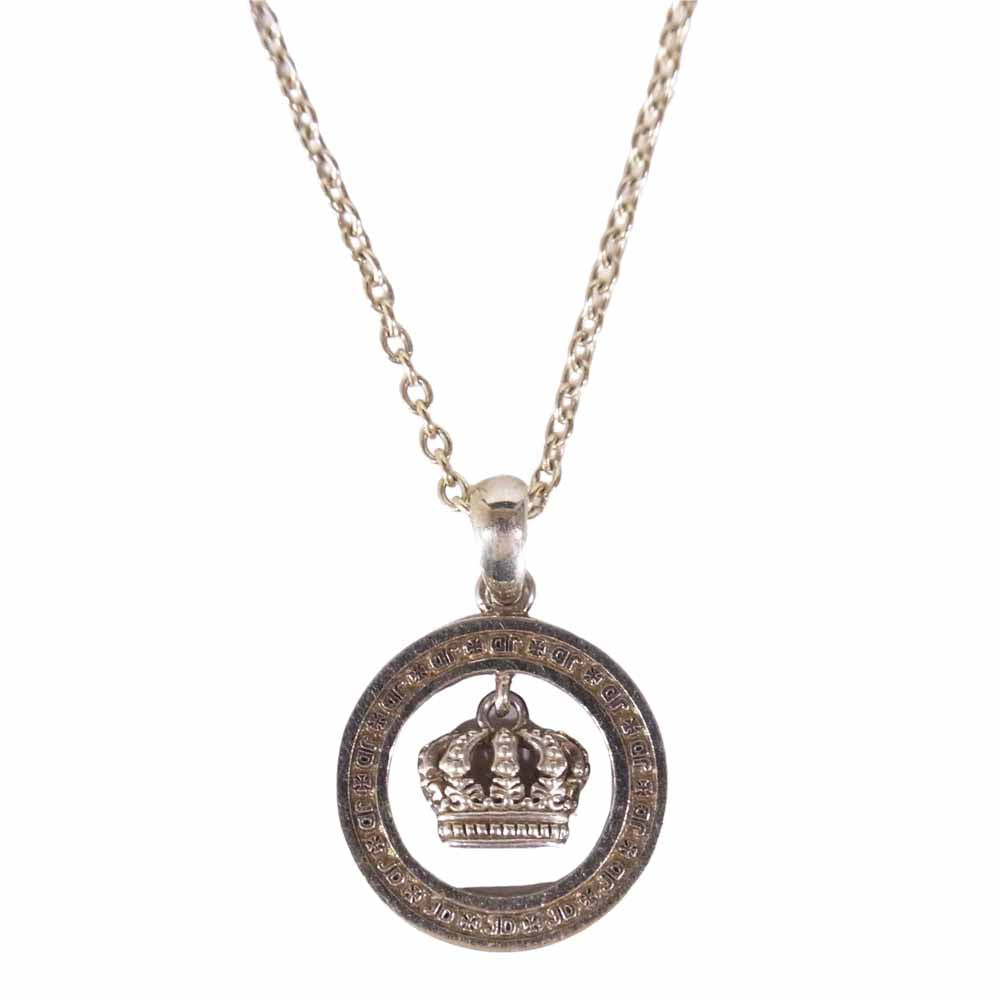 Justin Davis ジャスティンデイビス SNJ775 D-CIPHER ネックレス クラウン GOLD FINISH シルバー系 ゴールド系【中古】