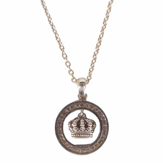 Justin Davis ジャスティンデイビス SNJ775 D-CIPHER ネックレス クラウン GOLD FINISH シルバー系 ゴールド系【中古】