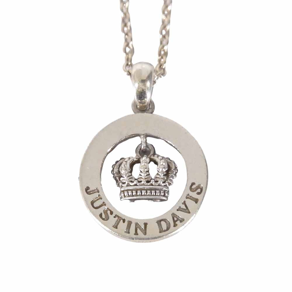 Justin Davis ジャスティンデイビス SNJ775 D-CIPHER ネックレス クラウン GOLD FINISH シルバー系 ゴールド系【中古】