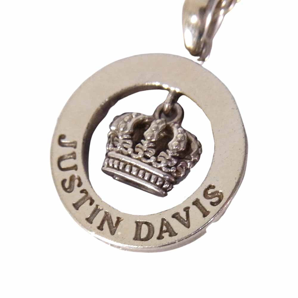 Justin Davis ジャスティンデイビス SNJ775 D-CIPHER ネックレス クラウン GOLD FINISH シルバー系 ゴールド系【中古】