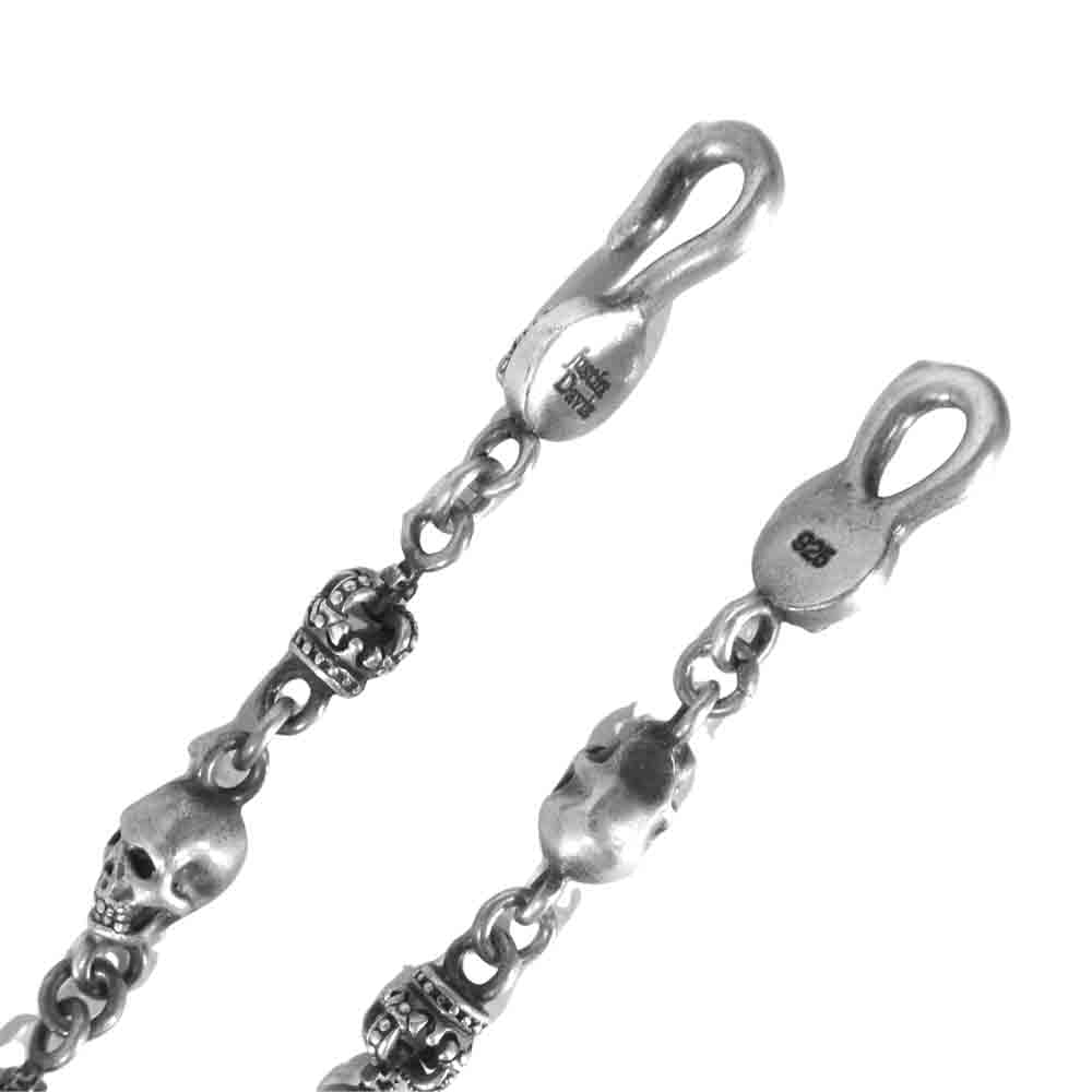 Justin Davis ジャスティンデイビス SNJ126 販売証明書付属 SKULL DIVINE チェーン 50cm スカル クラウン シルバー系【中古】