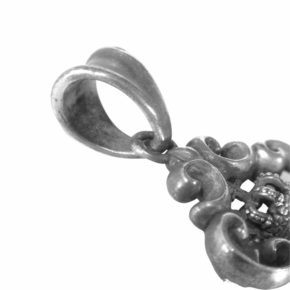 Justin Davis ジャスティンデイビス SPJ182 販売証明書付属 CREATION KEY クラウン キー ルビー ダイヤ ペンダント シルバー系【中古】