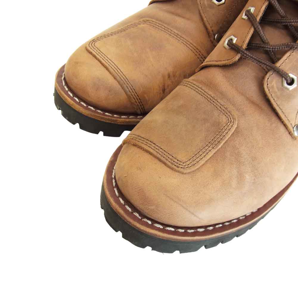 AVIREX アヴィレックス 2100 Yamato Lace-Up Motorcycle Boots ヤマト サイドジップ レザー バイカー ブーツ ブラウン系 28.0cm【中古】