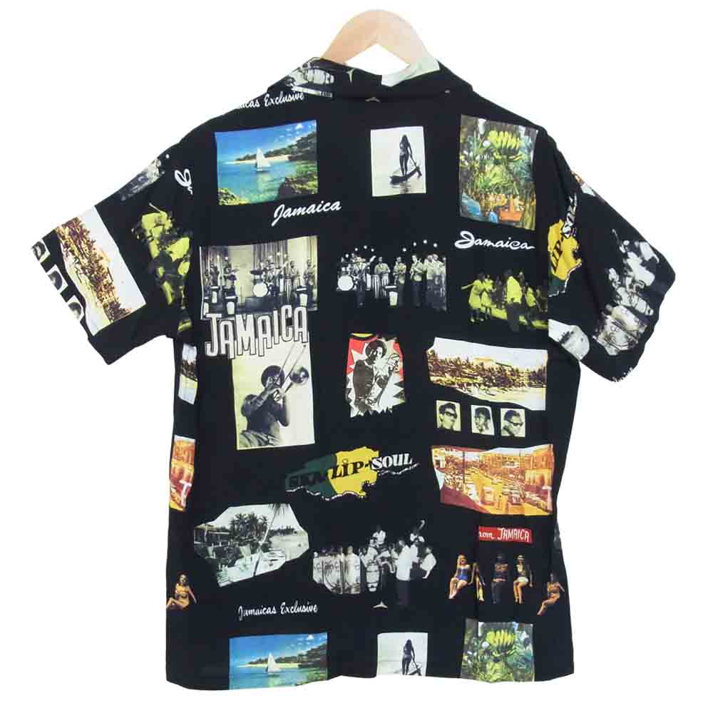 WACKO MARIA ワコマリア 17SS KINGSTON JAMAICA SS HAWAIAN SHIRTS アロハシャツ ブラック系 L【美品】【中古】