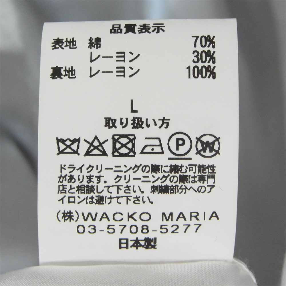 WACKO MARIA ワコマリア  18AW 18FW-WMO-ML80 VIETNAM JACKET 骸骨刺繍 ウォッシュ加工 ベトナム ジャケット エンジ系 L【中古】