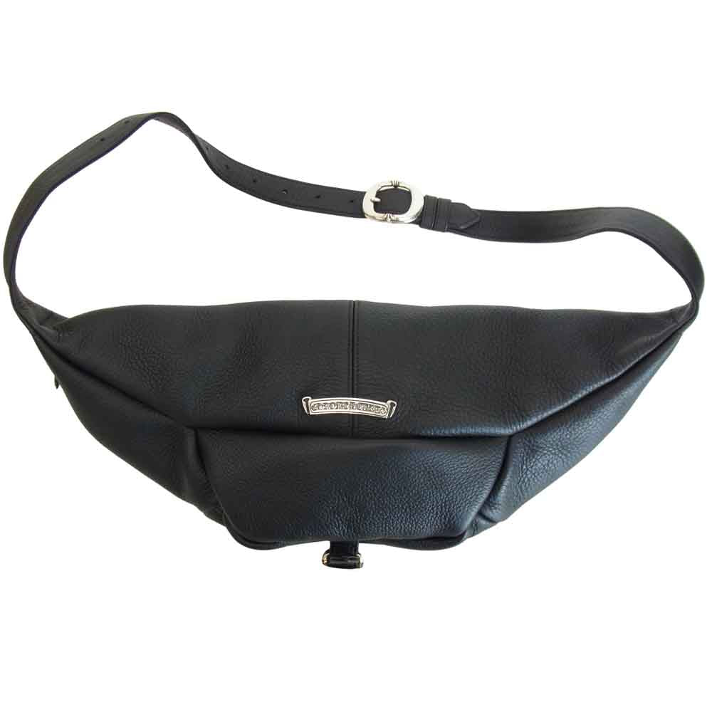 CHROME HEARTS クロムハーツ（原本無） #1 SNAT PACK スナット パック レザー ウエスト バッグ ブラック系【美品】【中古】
