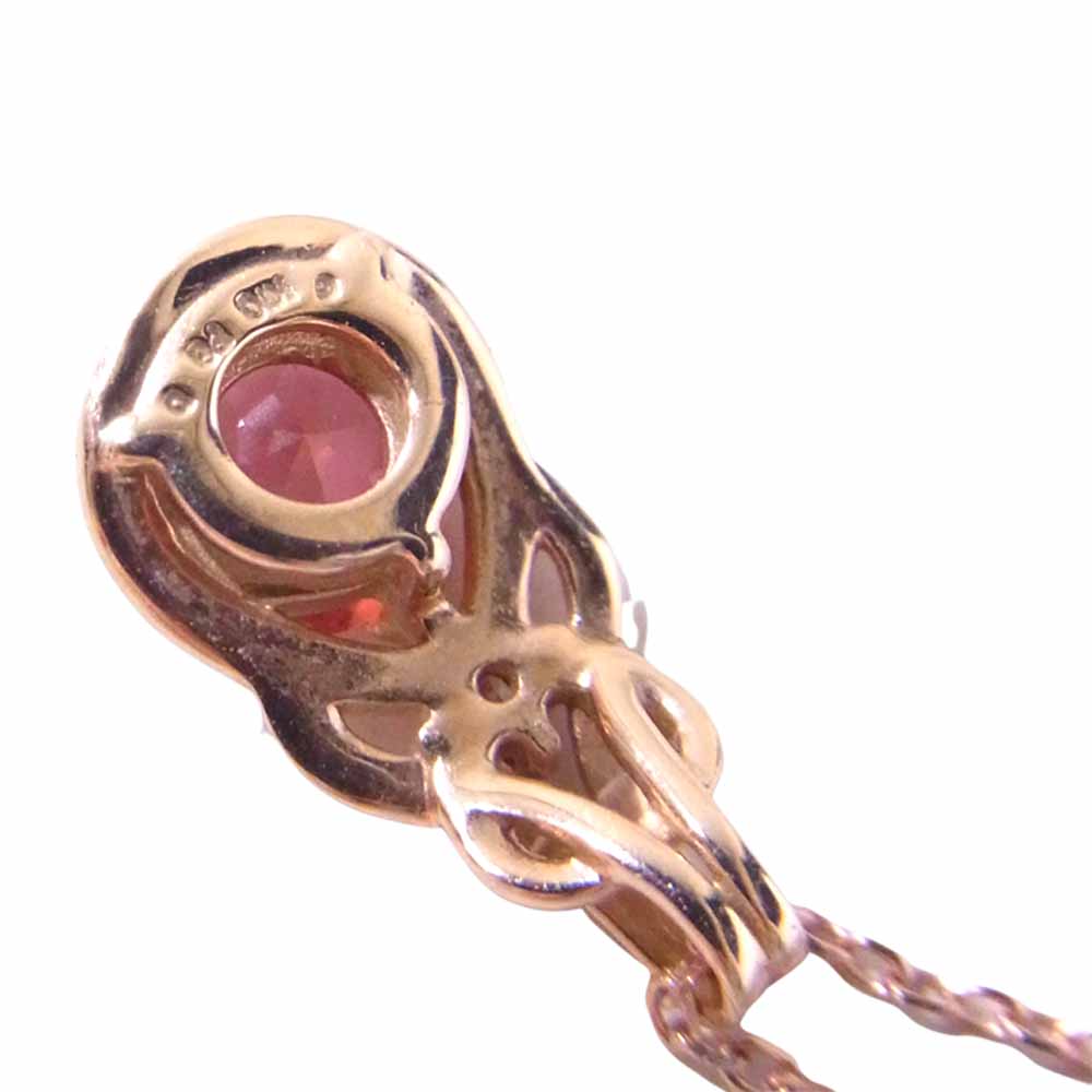 ミルフローラ 10K PG ピンクゴールド ネックレス ペンダント ピンク ゴールド系【中古】