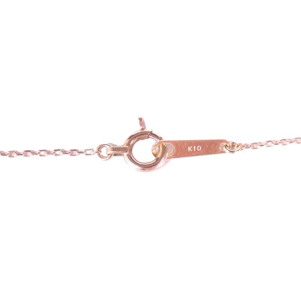 ミルフローラ 10K PG ピンクゴールド ネックレス ペンダント ピンク ゴールド系【中古】
