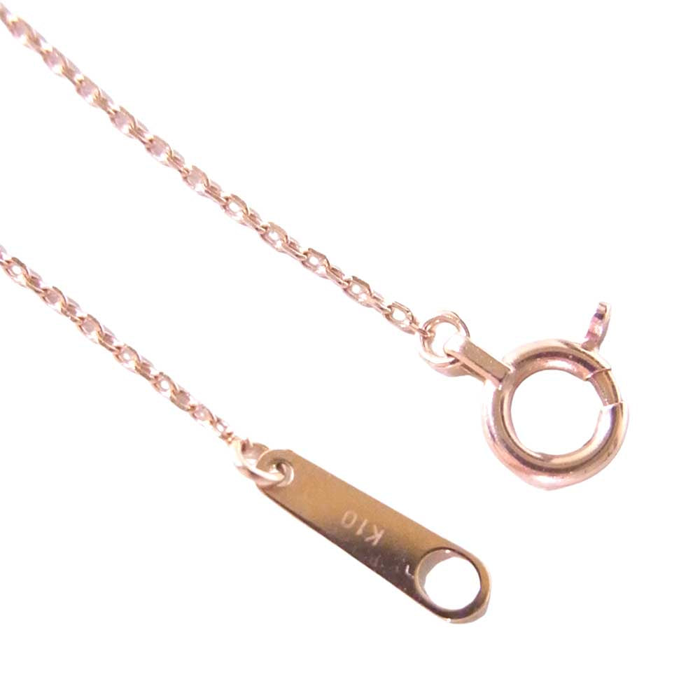 ミルフローラ 10K PG ピンクゴールド ネックレス ペンダント ピンク ゴールド系【中古】