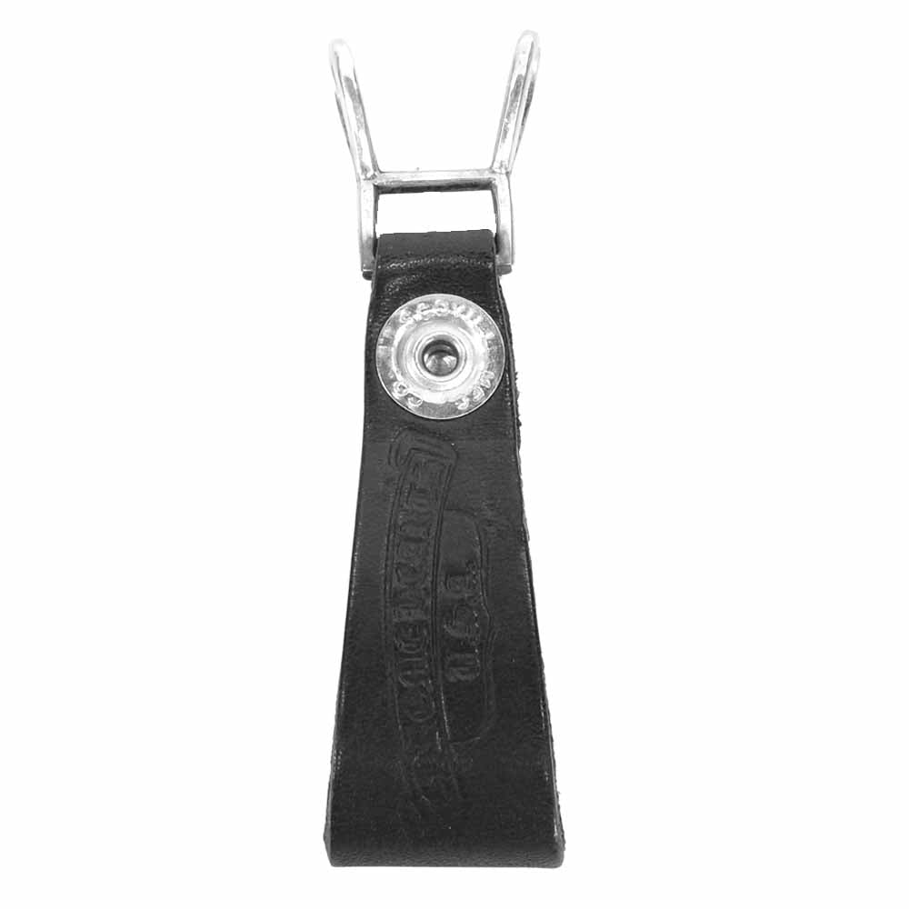 CHROME HEARTS クロムハーツ（原本無） BELT LOOP  BS フレア ボールボタン レザー ベルト ループ ブラック系【中古】