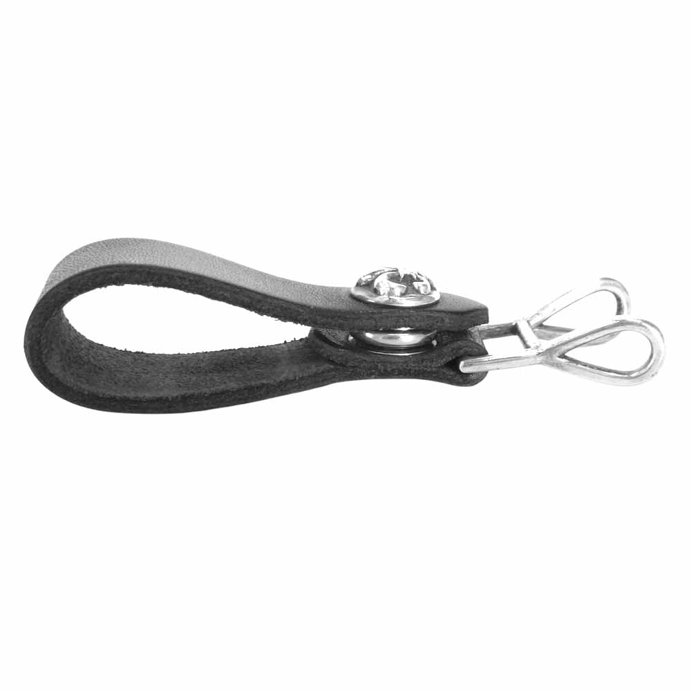 CHROME HEARTS クロムハーツ（原本無） BELT LOOP  BS フレア ボールボタン レザー ベルト ループ ブラック系【中古】