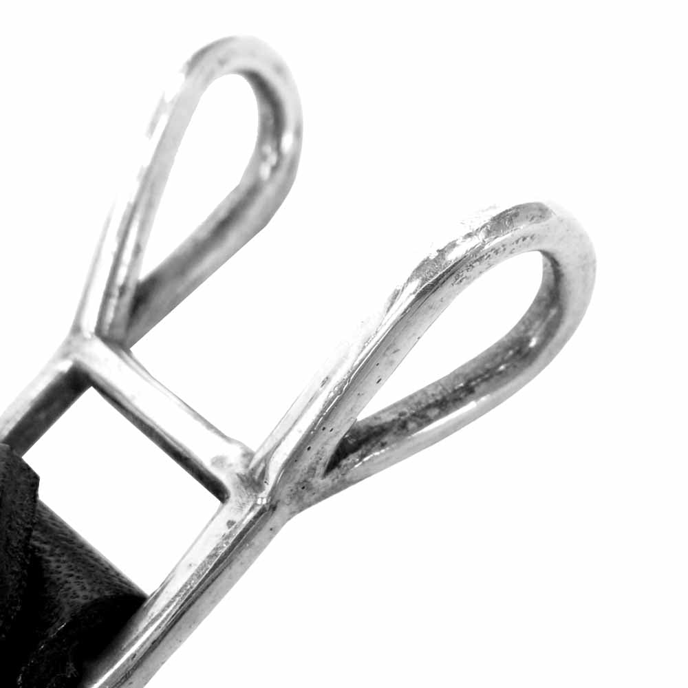 CHROME HEARTS クロムハーツ（原本無） BELT LOOP  BS フレア ボールボタン レザー ベルト ループ ブラック系【中古】