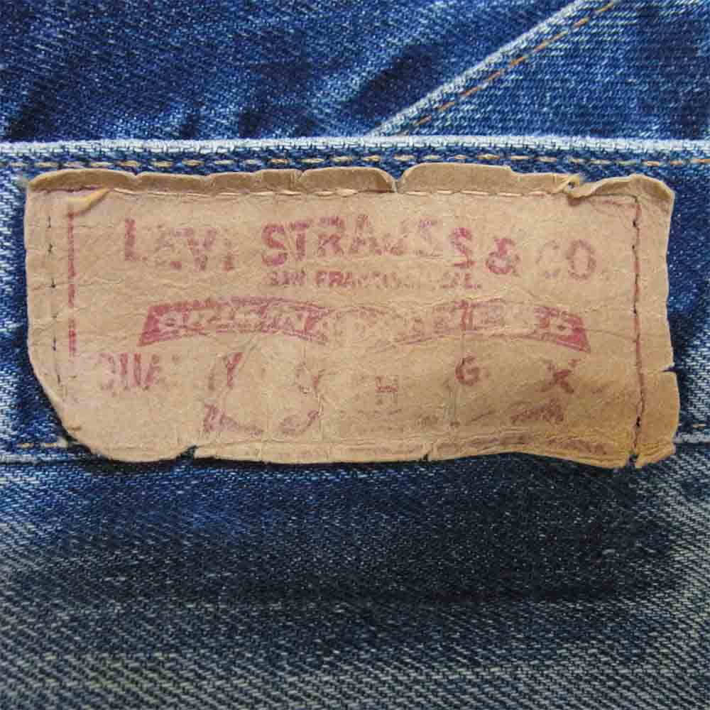Levi's リーバイス オリジナル 505 ボタン裏5  BIGE  赤耳 デニムパンツ インディゴブルー系 表記無し(W40程度)【中古】