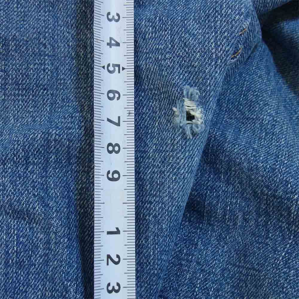Levi's リーバイス オリジナル 505 ボタン裏5  BIGE  赤耳 デニムパンツ インディゴブルー系 表記無し(W40程度)【中古】