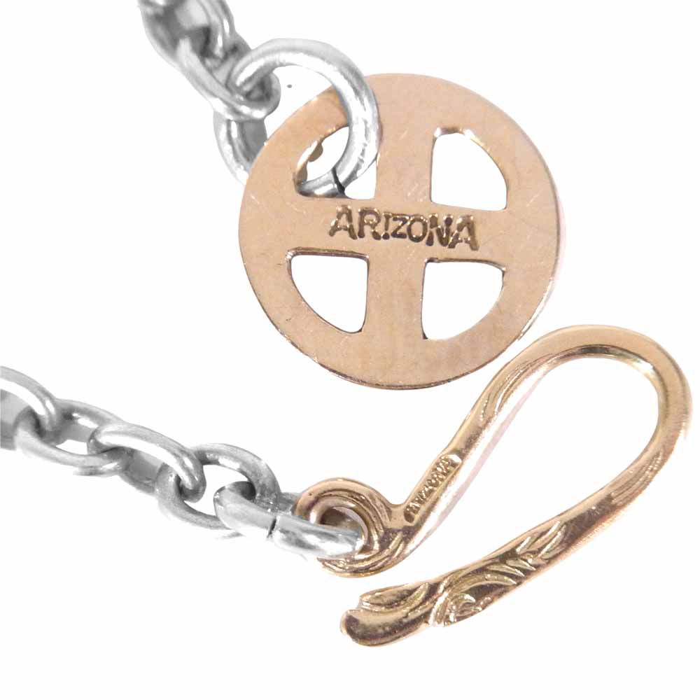 ARIZONA FREEDOM アリゾナフリーダム K18 全金 イーグルフック 無垢 メディスンホイール ネックレス チェーン シルバー系【中古】