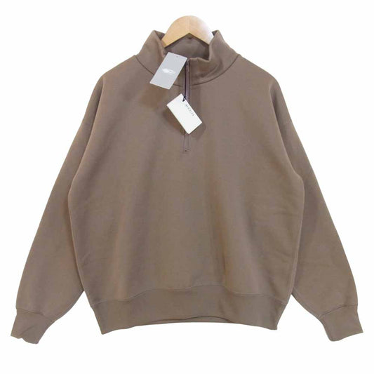 AURALEE オーラリー A9AP02PU BAGGY POLYESTER SWEAT HALF ZIP ハーフ ジップ スウェット ブラウン系 3【新古品】【未使用】【中古】
