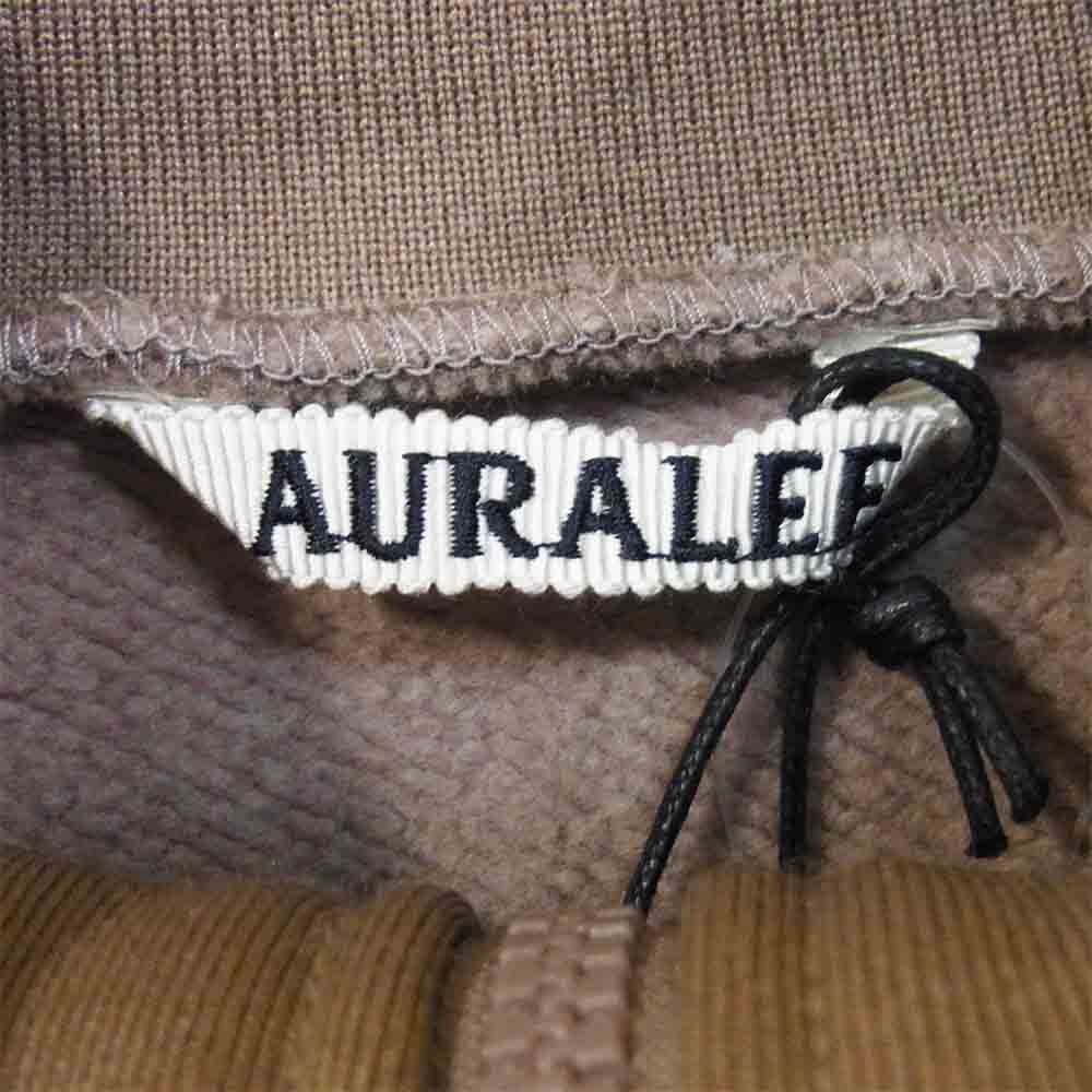 AURALEE オーラリー A9AP02PU BAGGY POLYESTER SWEAT HALF ZIP ハーフ ジップ スウェット ブラウン系 3【新古品】【未使用】【中古】