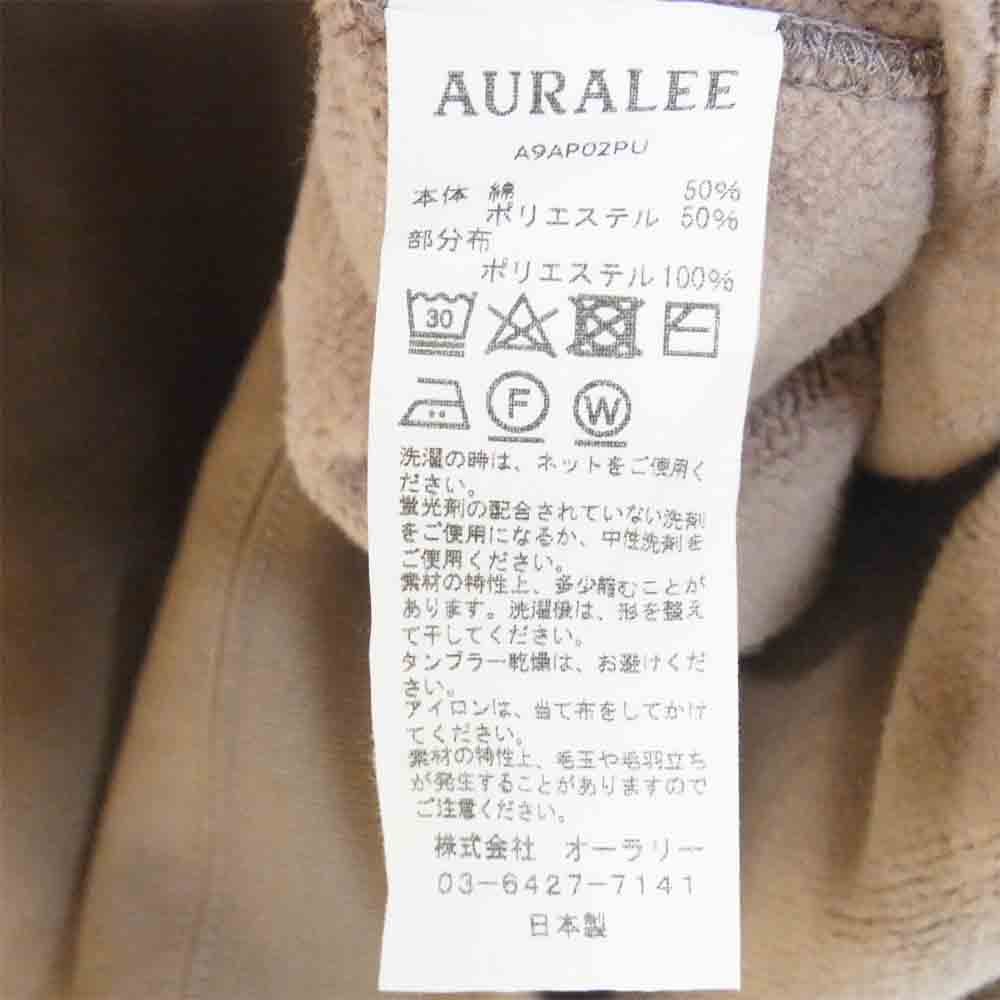AURALEE オーラリー A9AP02PU BAGGY POLYESTER SWEAT HALF ZIP ハーフ ジップ スウェット ブラウン系 3【新古品】【未使用】【中古】