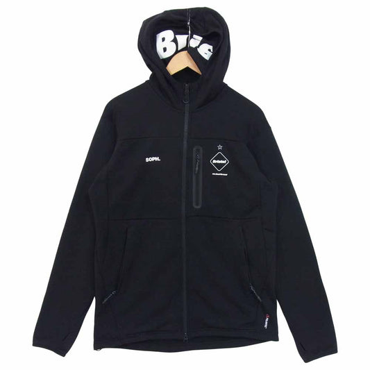 F.C.R.B. エフシーアールビー 20AW FCRB-202049 POLARTEC POWER STRETCH ZIP UP GAITER HOODIE  ポーラテック パワー ストレッチ ジップ アップ ガイザー フーディ ブラック系 L【美品】【中古】