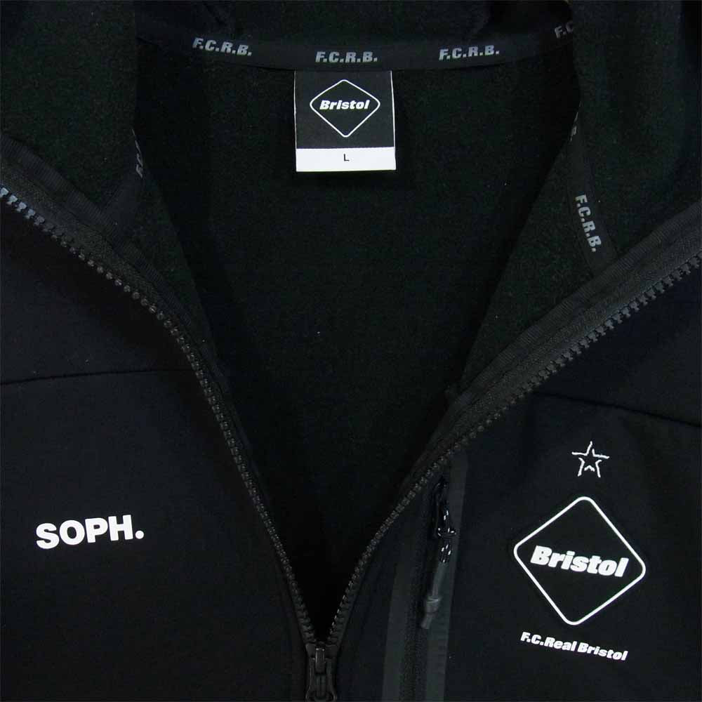F.C.R.B. エフシーアールビー 20AW FCRB-202049 POLARTEC POWER STRETCH ZIP UP GAITER HOODIE  ポーラテック パワー ストレッチ ジップ アップ ガイザー フーディ ブラック系 L【美品】【中古】