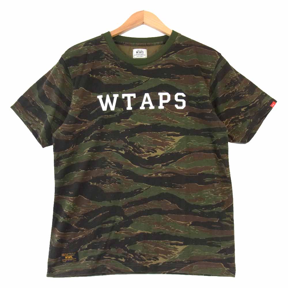WTAPS ダブルタップス 162ATDT-CSM09S TIGER STRIPE タイガー ストライプ ロゴ プリント Tシャツ  マルチカラー系 S【中古】