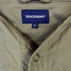 DESCENDANT ディセンダント 20AW REMNANTS SATIN LS SHIRTS ノーカラー シャツ カーキ系 1【美品】【中古】
