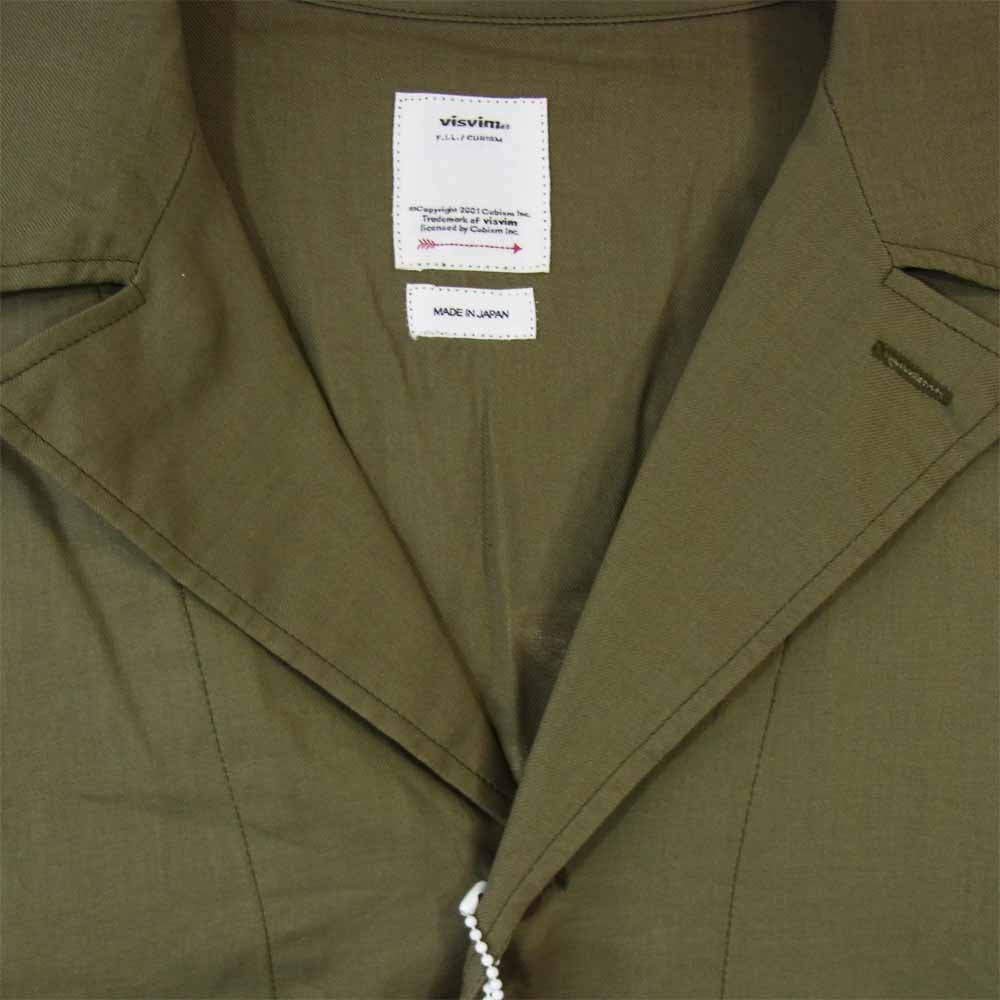 VISVIM ビズビム 0120105011014 20SS CORNET SHIRT S/S コルネット 半袖 シャツ カーキ系 2【美品】【中古】