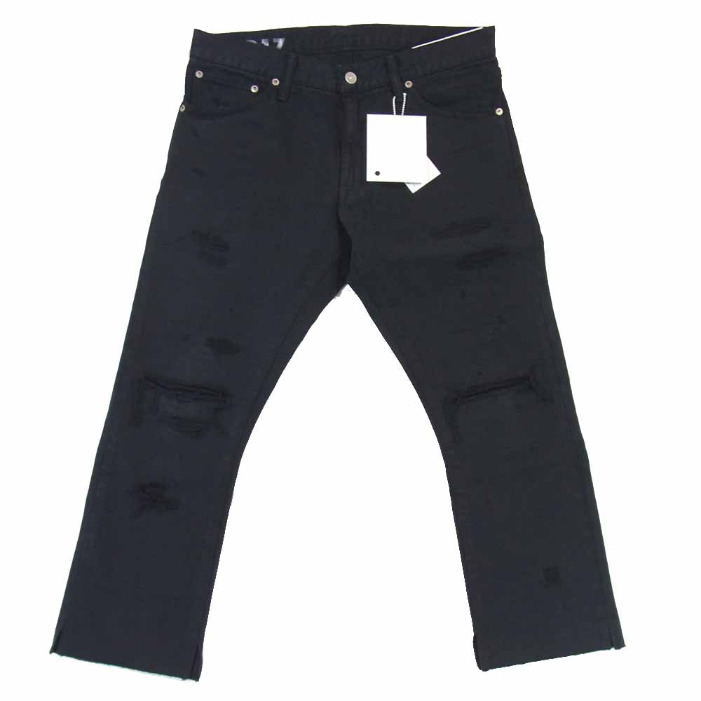 VISVIM ビズビム 0120105005020 20SS SOCIAL SCULPTURE ソーシャル スカルプチャー ダメージ パンツ ブラック系 34【中古】