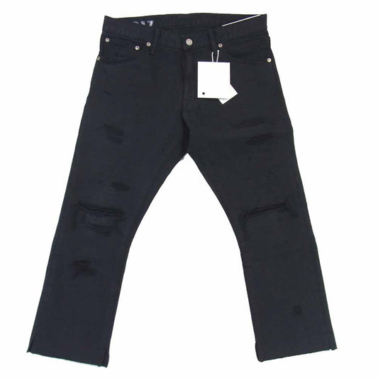 VISVIM ビズビム 0120105005020 20SS SOCIAL SCULPTURE ソーシャル スカルプチャー ダメージ パンツ ブラック系 34【中古】