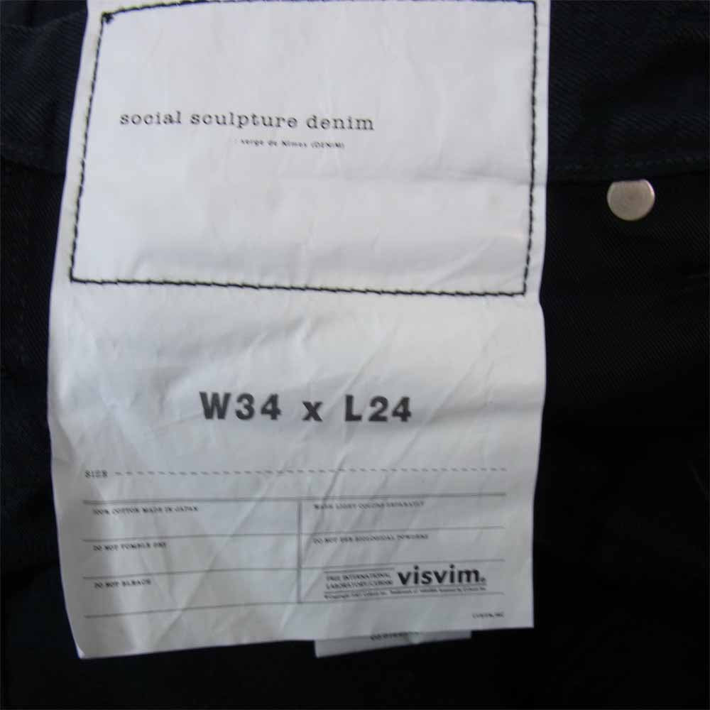 VISVIM ビズビム 0120105005020 20SS SOCIAL SCULPTURE ソーシャル スカルプチャー ダメージ パンツ ブラック系 34【中古】