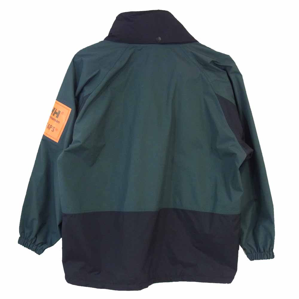 WTAPS ダブルタップス 20SS 201GDHHD-JKM01 × HELLY HANSEN ヘリーハンセン BOW JACKET ナイロン ジャケット 黒×緑 S【美品】【中古】